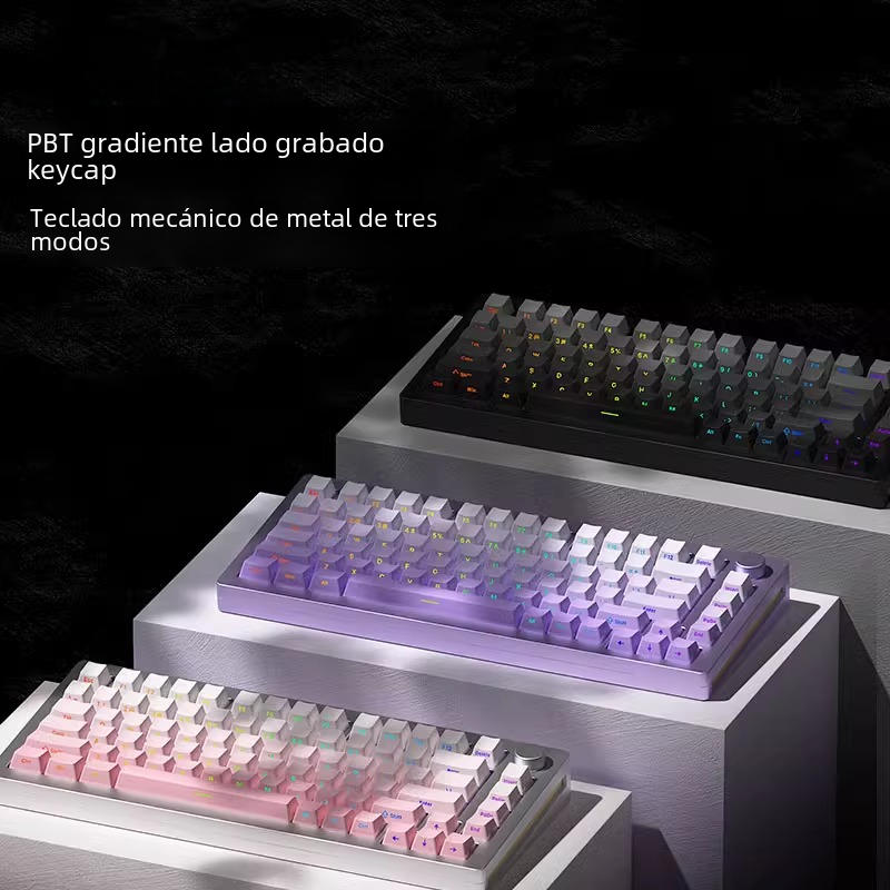 Magia geek M1W SP tres modelos de teclado mecánico acabado aluminio Tuotuo 75 personalizado Hot Plug E-sports juego RGB