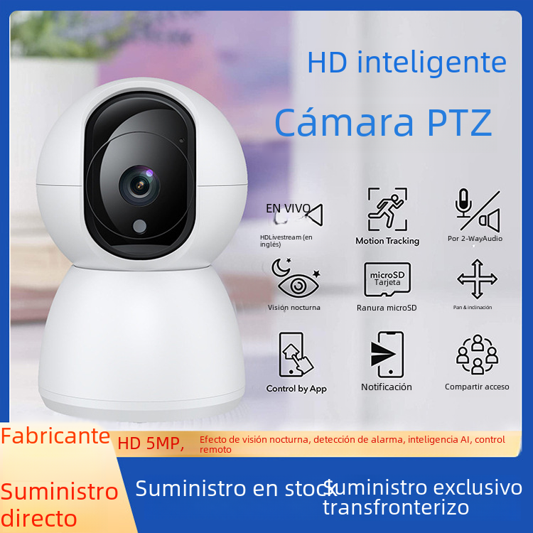 Explosiva transfronteriza graffiti teléfono inteligente monitoreo remoto tuya pt cam máquina de cabeza oscilante interior cámara inalámbrica