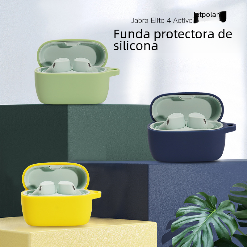 Aplicable a Jabra Elite 4 activo auricular inalámbrico Bluetooth caso simple funda protectora de silicona