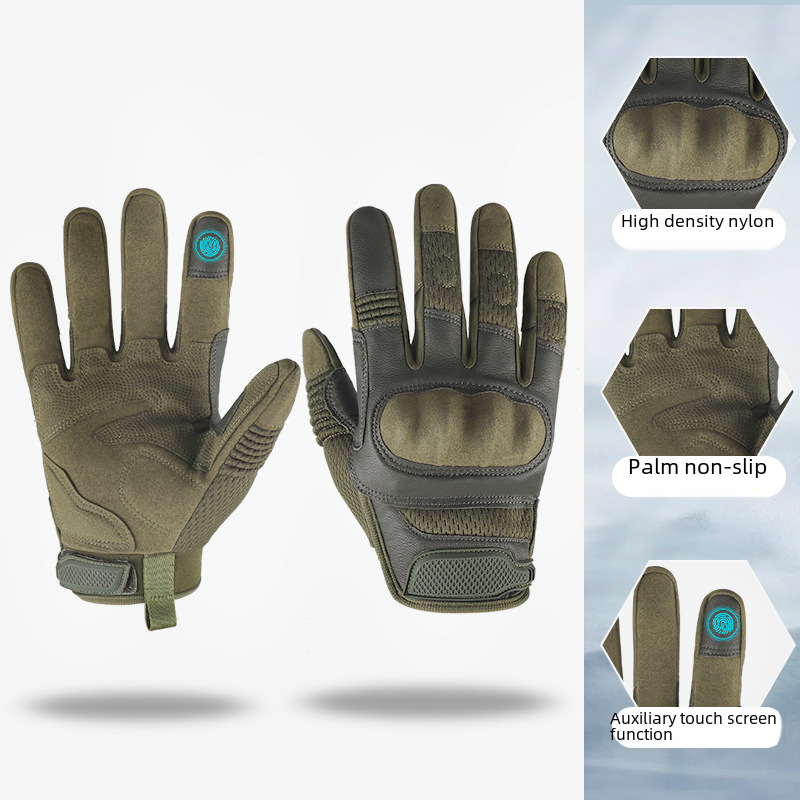 Outdoor sports tactical gloves cycling hardshell full finger climbing protection training fighting CS motorcycle gloves equipment