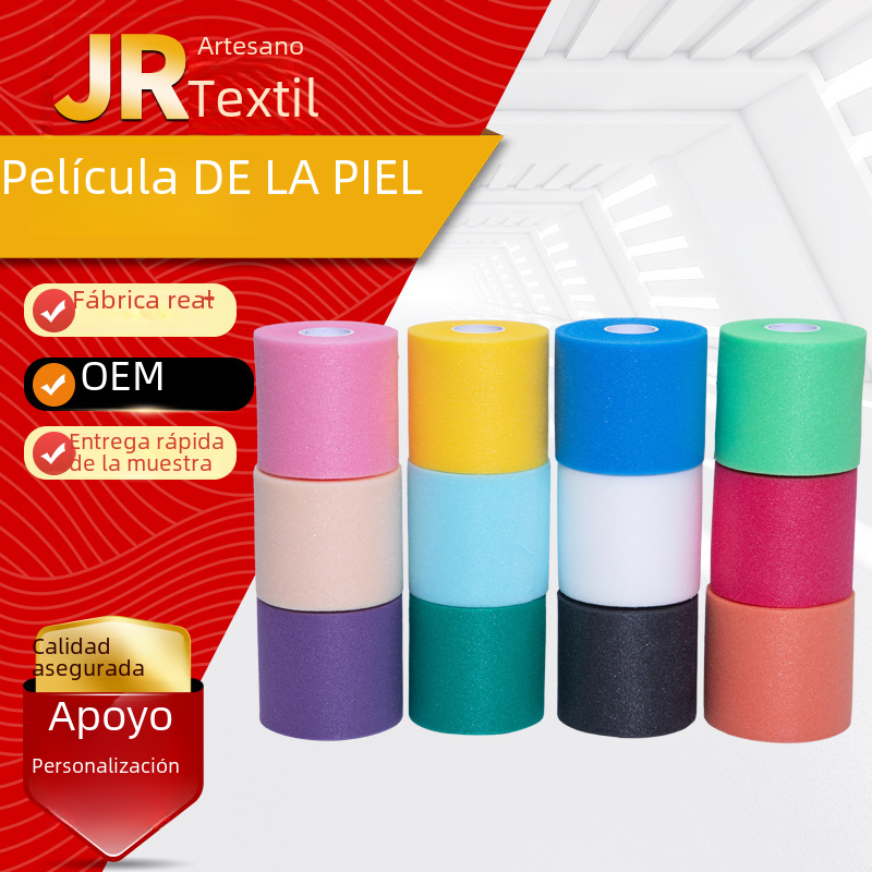 Película de piel deportiva Vendaje de esponja Película de amortiguación de bádminton Película de amortiguación Película de espuma de tobillo Base Vendaje deportivo elástico