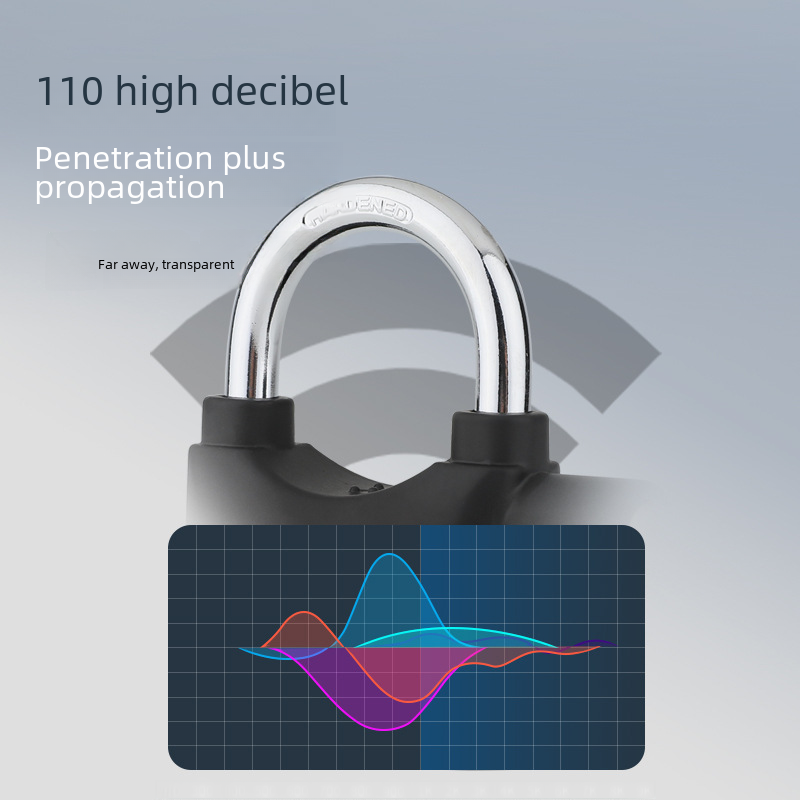 Factory Direct Sale All-Copper Core Aluminum Alloy Alarm Padlock Anti-Rust Anti-Theft Padlock Motorcycle Door Padlock Cabinet Padlock