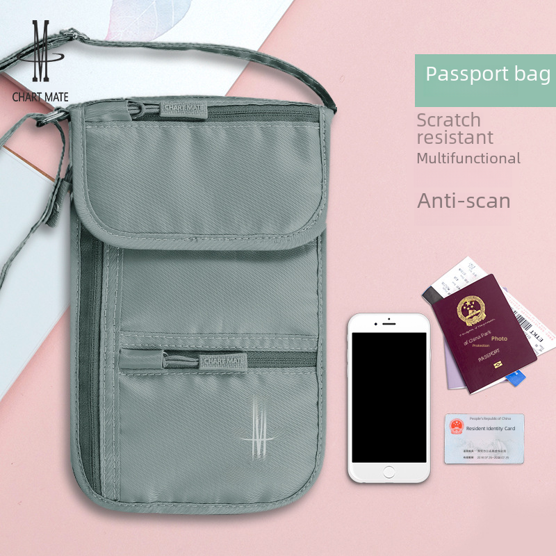 Passport holder, travel card case, multi-functional portable flight ticket bag, crossbody wallet, phone bag, unisex