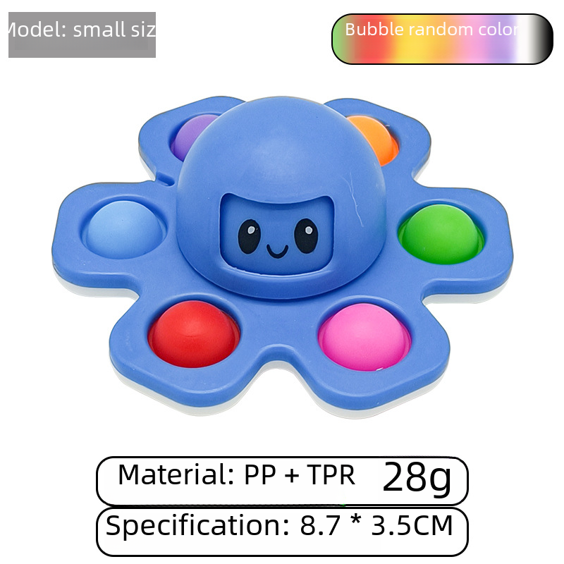 Rotating Finger, Turning Face Octopus Top Bubble Fun Mouse Killer Pioneer Octopus Stress Relief Flip Universal Top Toy