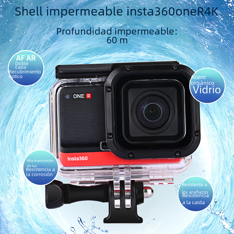 En stock insta360 oner 4K Cámara deportiva buceo impermeable protector Shell accesorios de entrega de una sola pieza