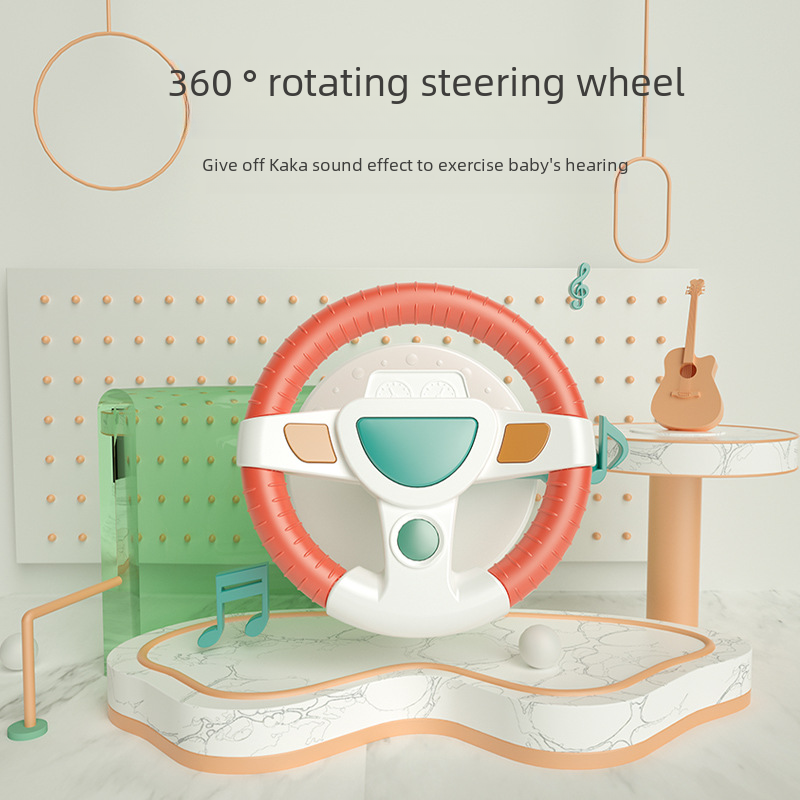 Royal children's steering wheel toy educational safety seat car back seat simulation driving simulation for boys and girls