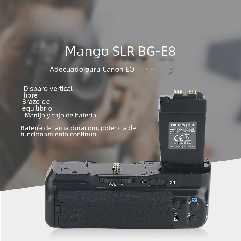 BG-E8 SLR mango adecuado para cámara Canon SLR E0S 550D 600D 650D 700D