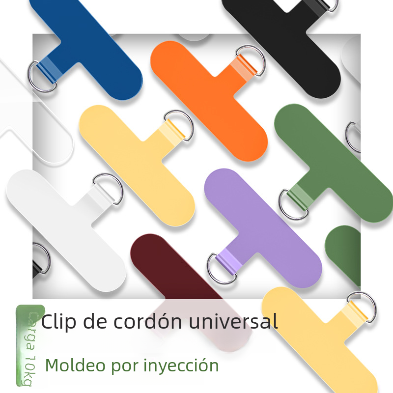 Junta de clip de cordón de teléfono móvil pieza colgante pegatina trasera sólida universal fijo parche titular de la tarjeta Shell anti-perdido pieza de conexión tarjeta