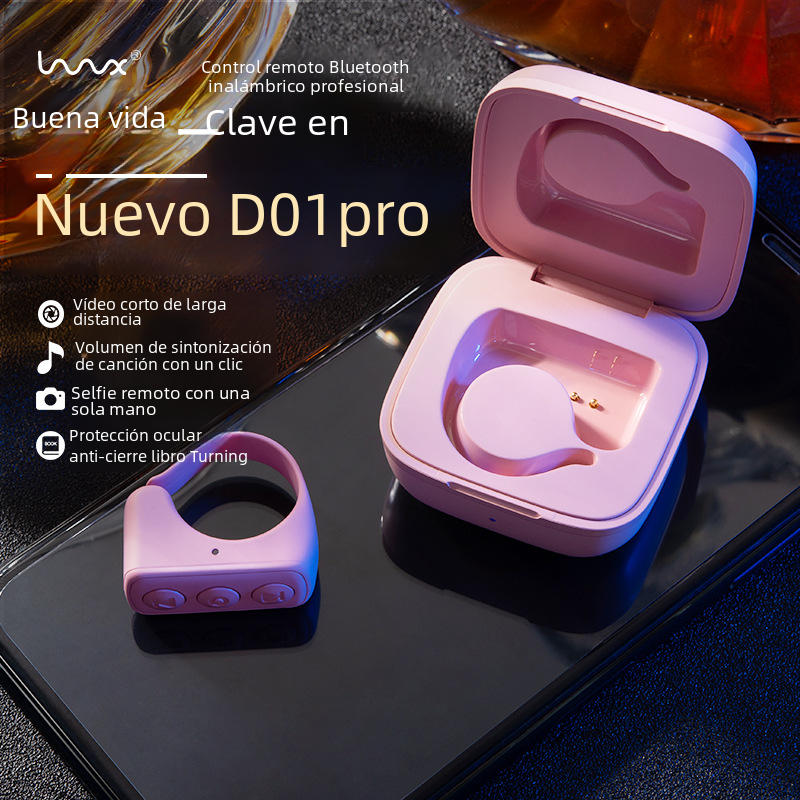 D01 Bluetooth teléfono móvil control remoto anillo Selfie dispositivo vídeo corto perezoso dispositivo de Control remoto de dedo