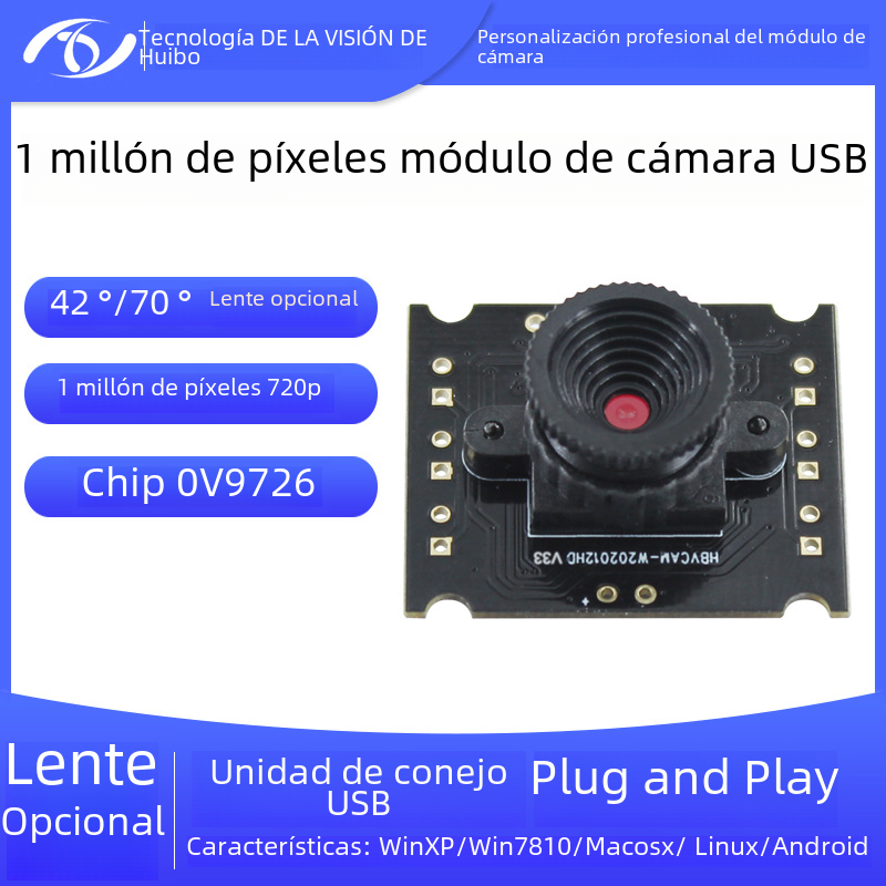 1 millones de píxeles módulo de la Cámara OV9726 módulo USB sin controlador CMOS QR código PC Cámara