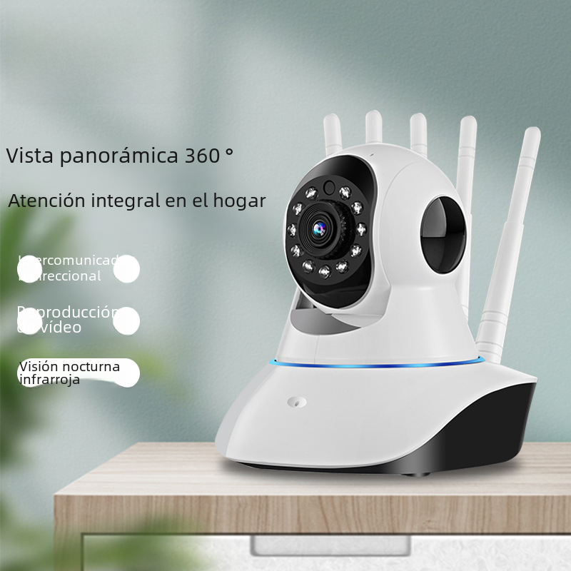 Inalámbrico de 360 grados cámara de cabeza móvil hogar al aire libre WiFi HD visión nocturna por infrarrojos intercomunicador Monitor A1