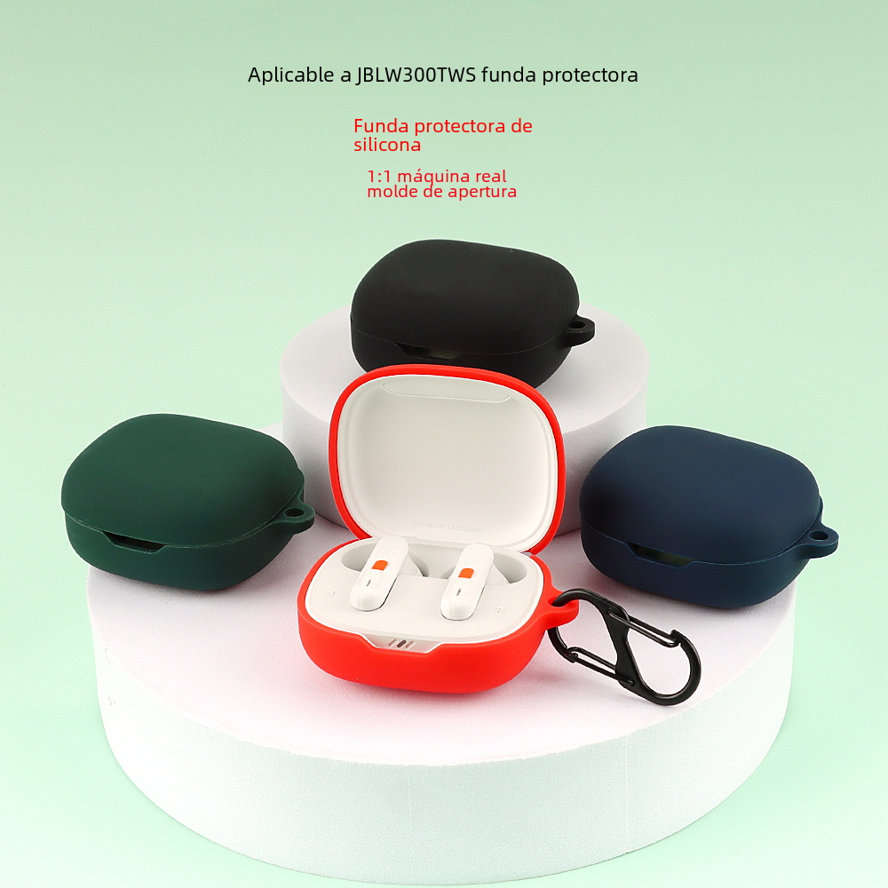 Aplicable a JBL W300TWS auricular funda protectora Wave 300 silicona pegamento flexible funda protectora bolsa de carga
