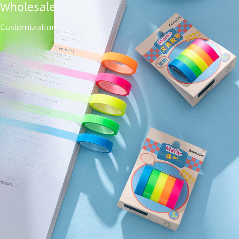 New five-color customizable transparent tape memo pads DIY decorative painting box wholesale