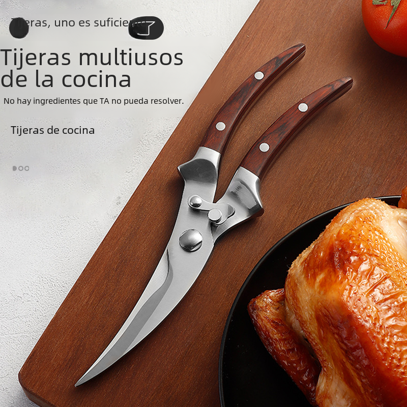 Devolang tijeras de hueso de pollo de acero inoxidable mango de acero tijeras de cocina pollo ganso tijeras de pescado tijeras de acero completo tijeras de pollo tijeras de comida