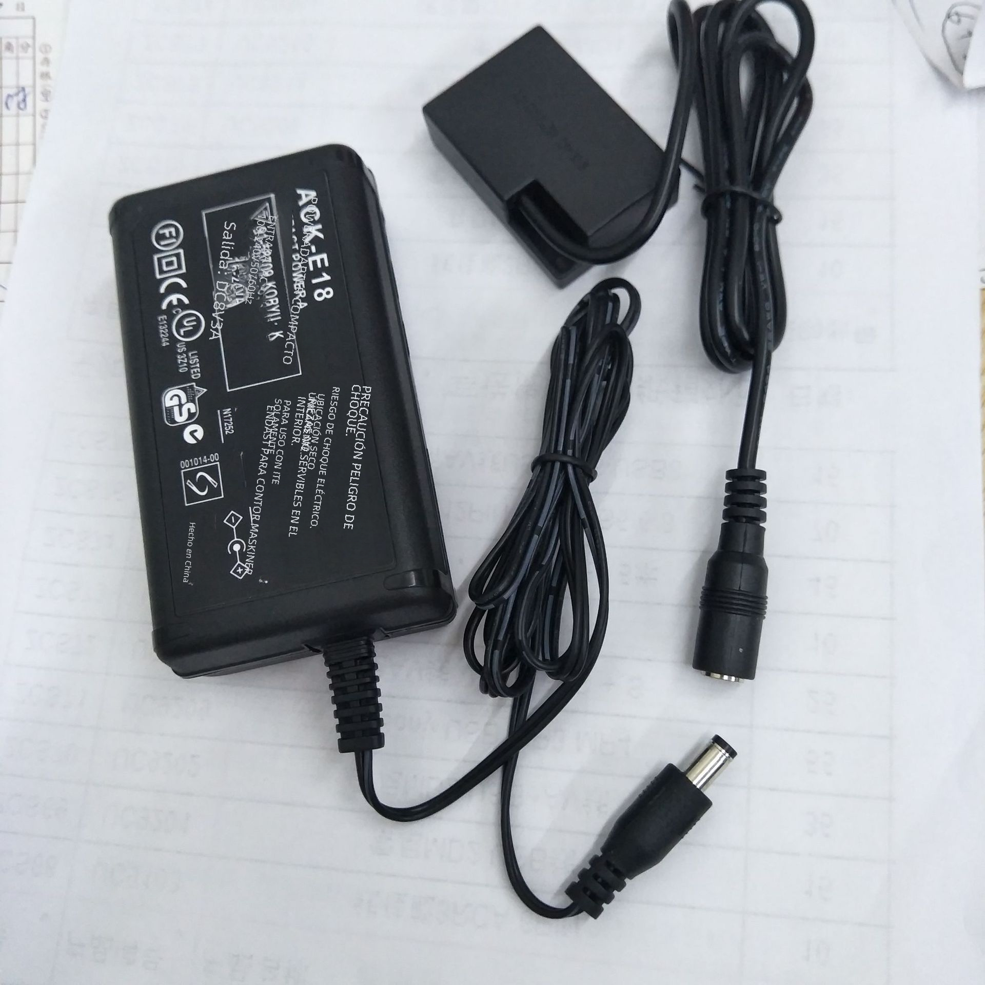 Aplicable a Canon eos760d Cámara SLR adaptador de alimentación externa ACK-E18