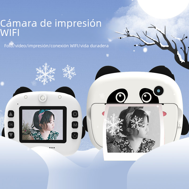 Cámara de impresión instantánea térmica Polaroid para niños, cámara digital, video, conexión WiFi para imprimir fotos de teléfonos móviles
