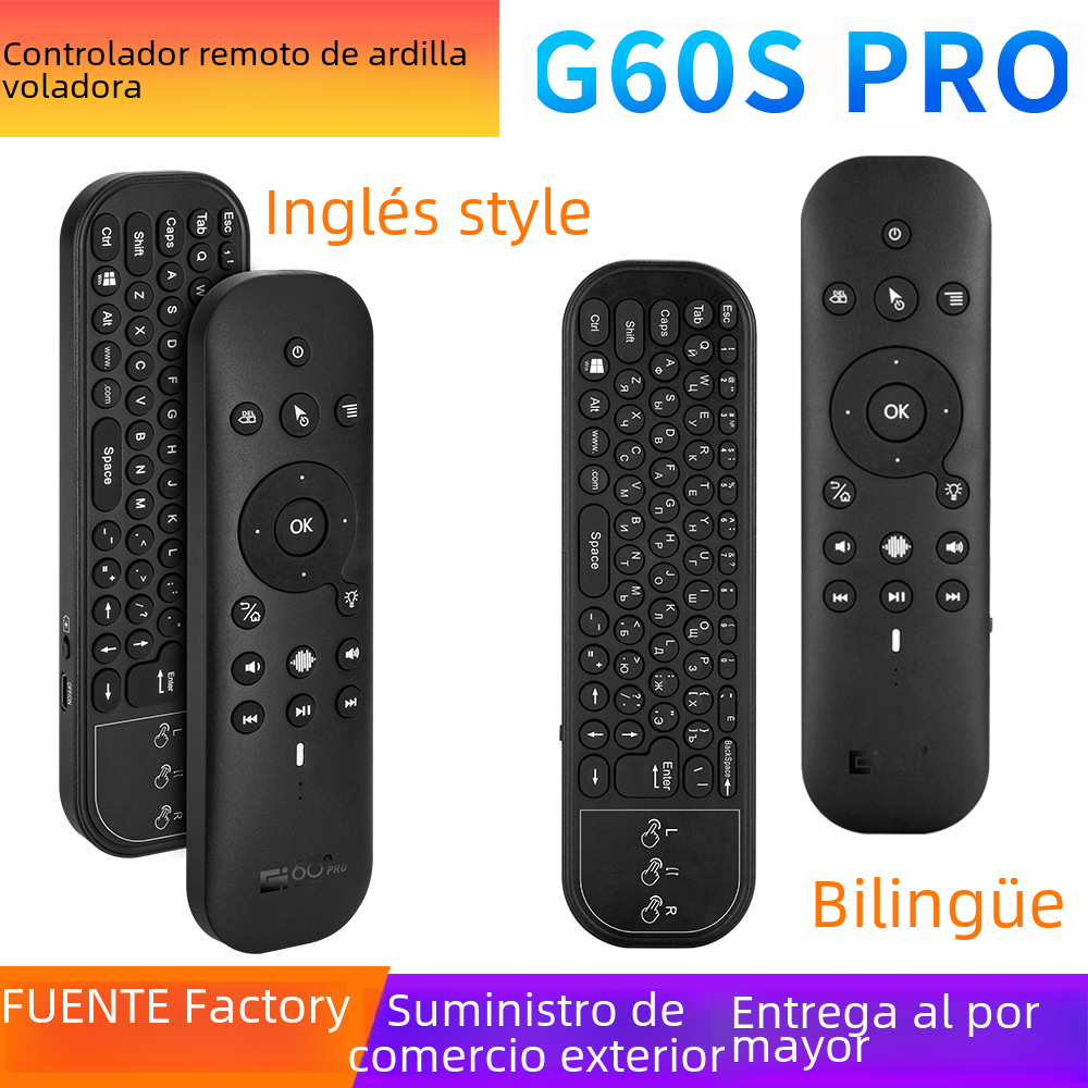 Nuevo g60s Pro de modo dual Bluetooth 2,4g voz inalámbrica ratón teclado táctil retroiluminación del ratón control remoto