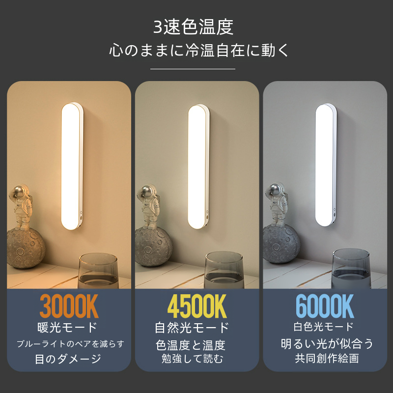 目の保護 Led デスクランプ吸盤寮の寝室のベッドサイド USB 充電磁気吸引クール学生ランプ|undefined