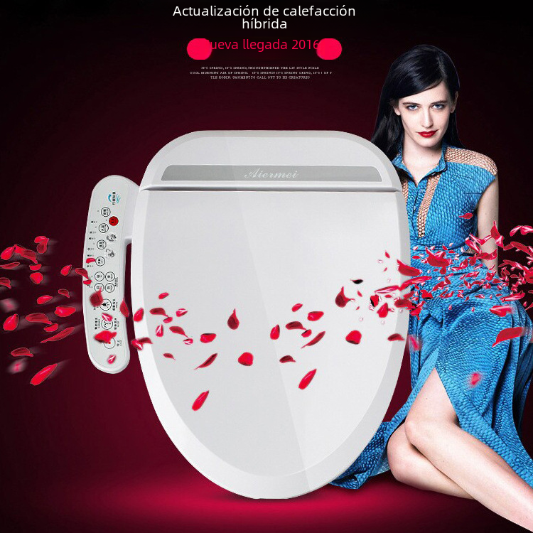 Huamaiying cubierta de inodoro inteligente Calefacción Automática limpiador de limpieza de agua caliente anillo de asiento de inodoro inteligente Limpieza de temperatura constante