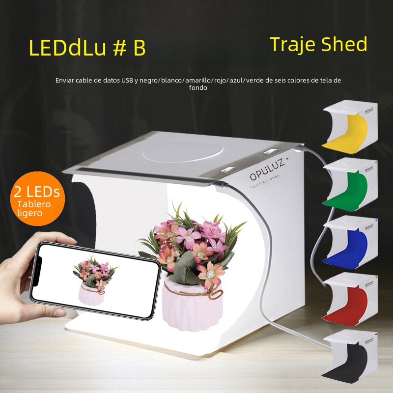 Puluz vaca gorda 20cm doble Luz Portátil plegable LED estudio pequeño foto apoyos fotografía equipo
