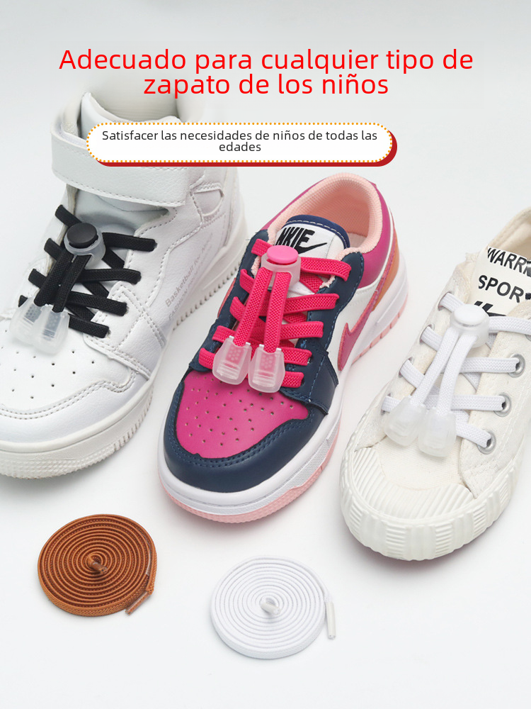 Cordón elástico de los hombres de la cuerda de la correa del zapato libre del resbalón de los niños