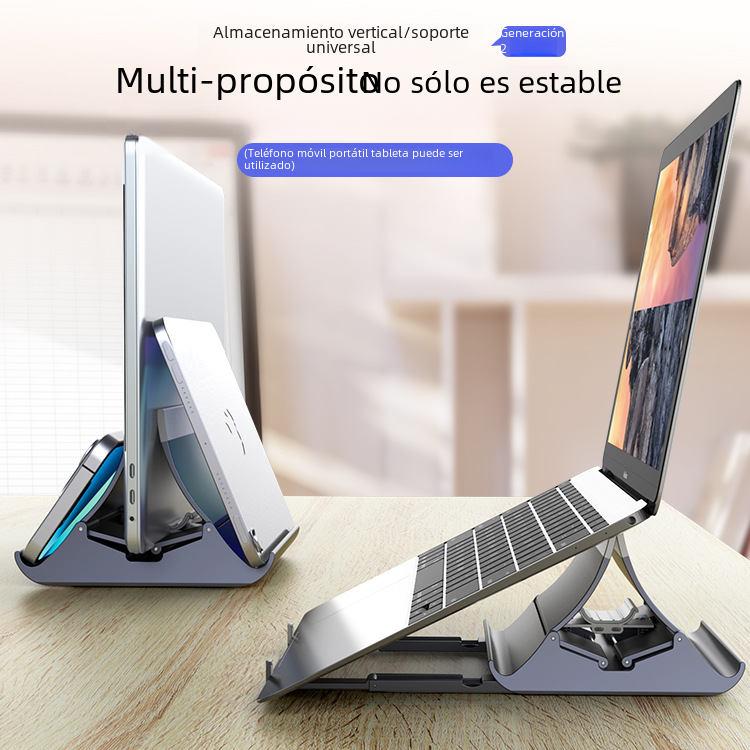 Fábrica multi-funcional vertical portátil soporte de refrigeración de escritorio teléfono móvil tableta universal soporte de almacenamiento al por mayor