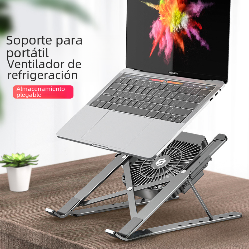 Transfronterizo nuevo portátil popular soporte radiador escritorio altura aumento portátil de elevación con ventilador soplado