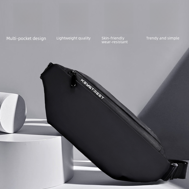 Men's Crossbody Bag Functional Single Shoulder Bag Trendy Brand Chest Bag Sports Waist Bag Fashion Casual Multifunctional Outdoor Small Backpack