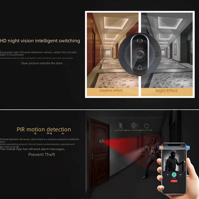 Doodle Smart HD Phone Monitoring Doorbell with Wireless Video Capability, WiFi Electronic Intercom, Home Security and Protection