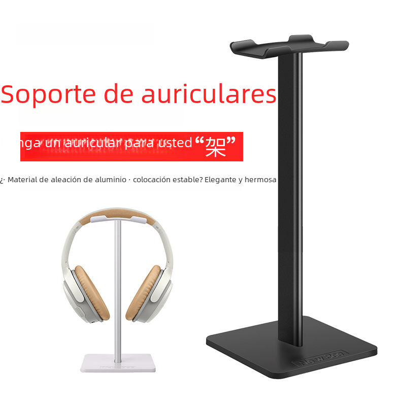 Soporte para auriculares de aluminio soporte para auriculares electrónico desmontable soporte para auriculares