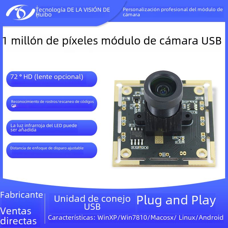 OV9732 módulo 720p HD cara reconocimiento todo en uno Mounter unidad libre 1 millón de píxeles de la cámara