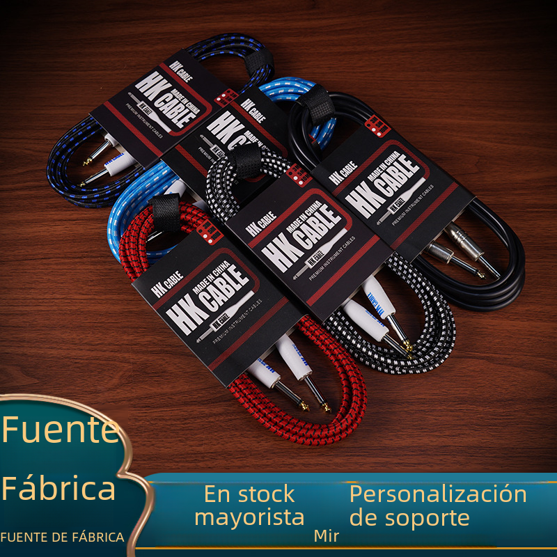 Cable de Audio tejido con reducción de ruido, 3m, 5m, 10m, para guitarra eléctrica acústica, bajo, ordenador Digital/Cable de Audio Digital