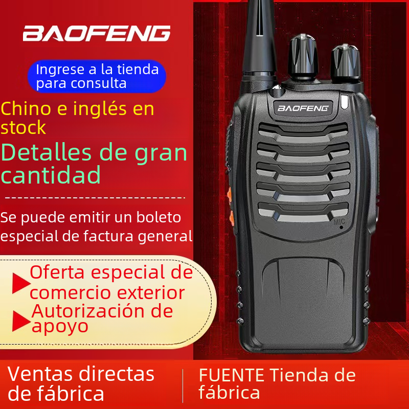 Baofeng 888s walkie-talkie baofeng de alta potencia al aire libre Hotel construcción sitio inalámbrico civil mini handstand fábrica al por mayor
