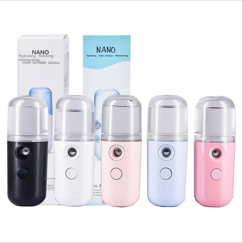 Nano spray hydrating instrument facial humidifier small portable charging beauty instrument cold spray machine facial steamer