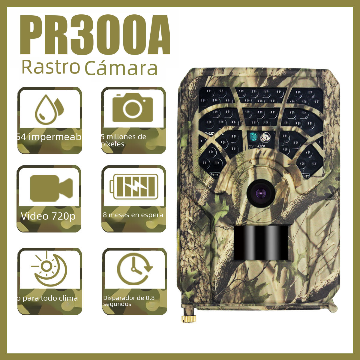 Cámara de caza Pr300a asequible para monitoreo de vida silvestre al aire libre equipo de fotografía Digital barato de seguridad