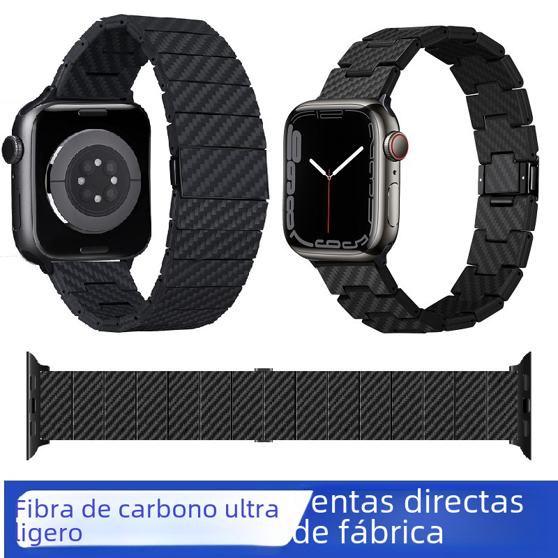 Nueva correa de reloj de fibra de carbono para Apple iwatch8/7/6/5/4/3/SE generación AppleWatch correa de reloj
