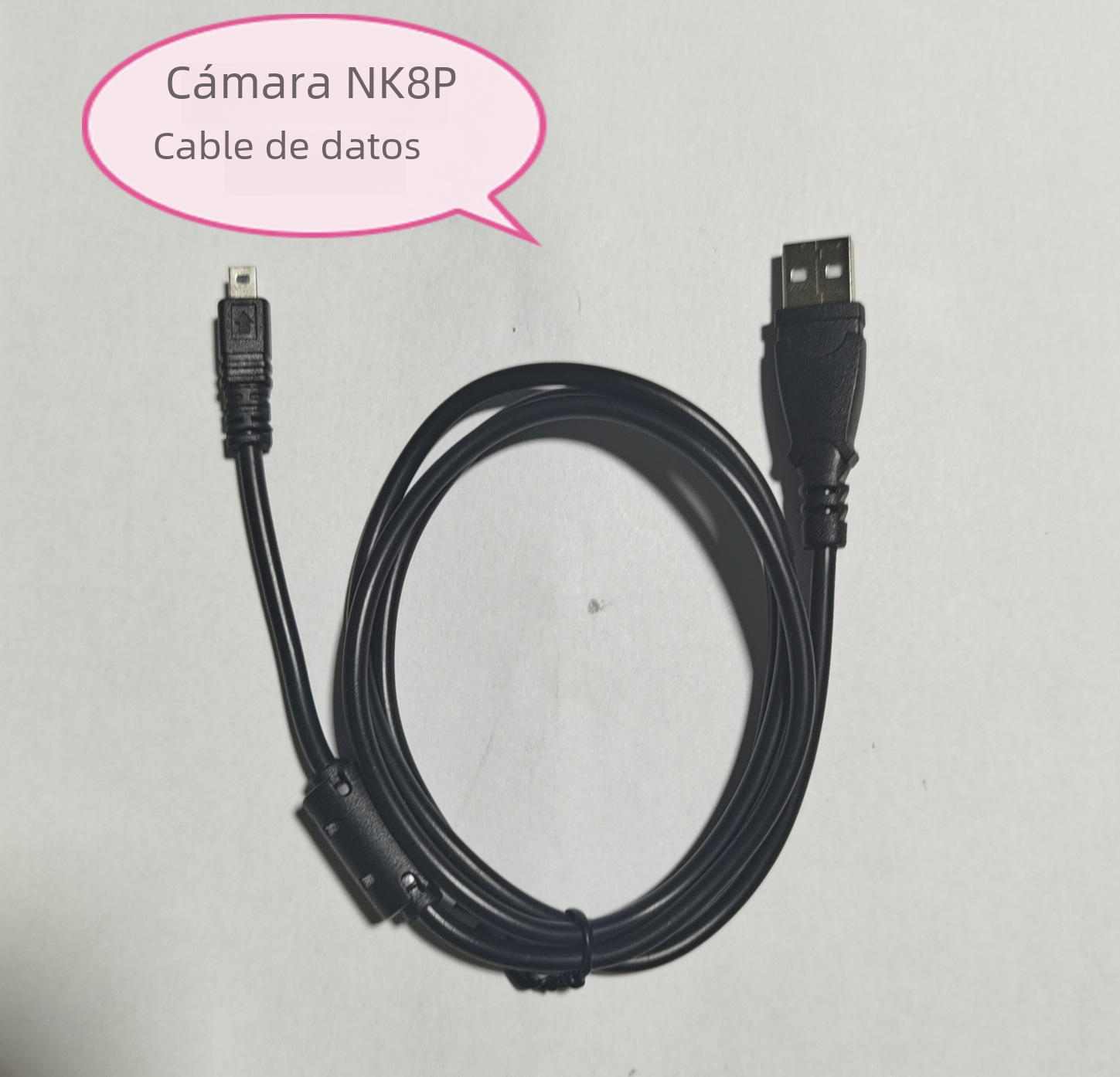 Para Nikon Sanyo Cámara digital Cable de datos Cable de datos Mini 8P Cable de carga USB