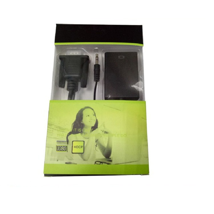 VGA a HDMI convertidor de computadora a TV cable adaptador de pantalla plana TV HD cable soporte fuente de alimentación con audio