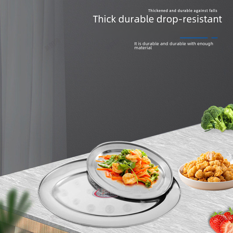 添發不鏽鋼無磁魚盤家用橢圓形蛋盤食堂飯店腸粉盤水果盤菜盤批發