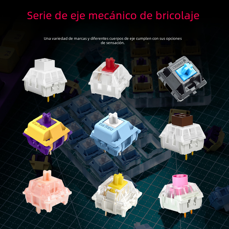 TTC Bingjing Kuaiyin V2 Kaihua Zhixia BOX eje blanco G plata 3.0 amarillo verde té negro teclado mecánico eje guía de luz