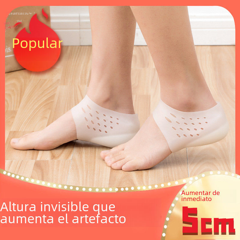 Plantilla de la Mujer Invisible aumento de la altura de la plantilla de silicona de los hombres talón cojín de la cubierta invisible-apoyo de una sola pieza de entrega