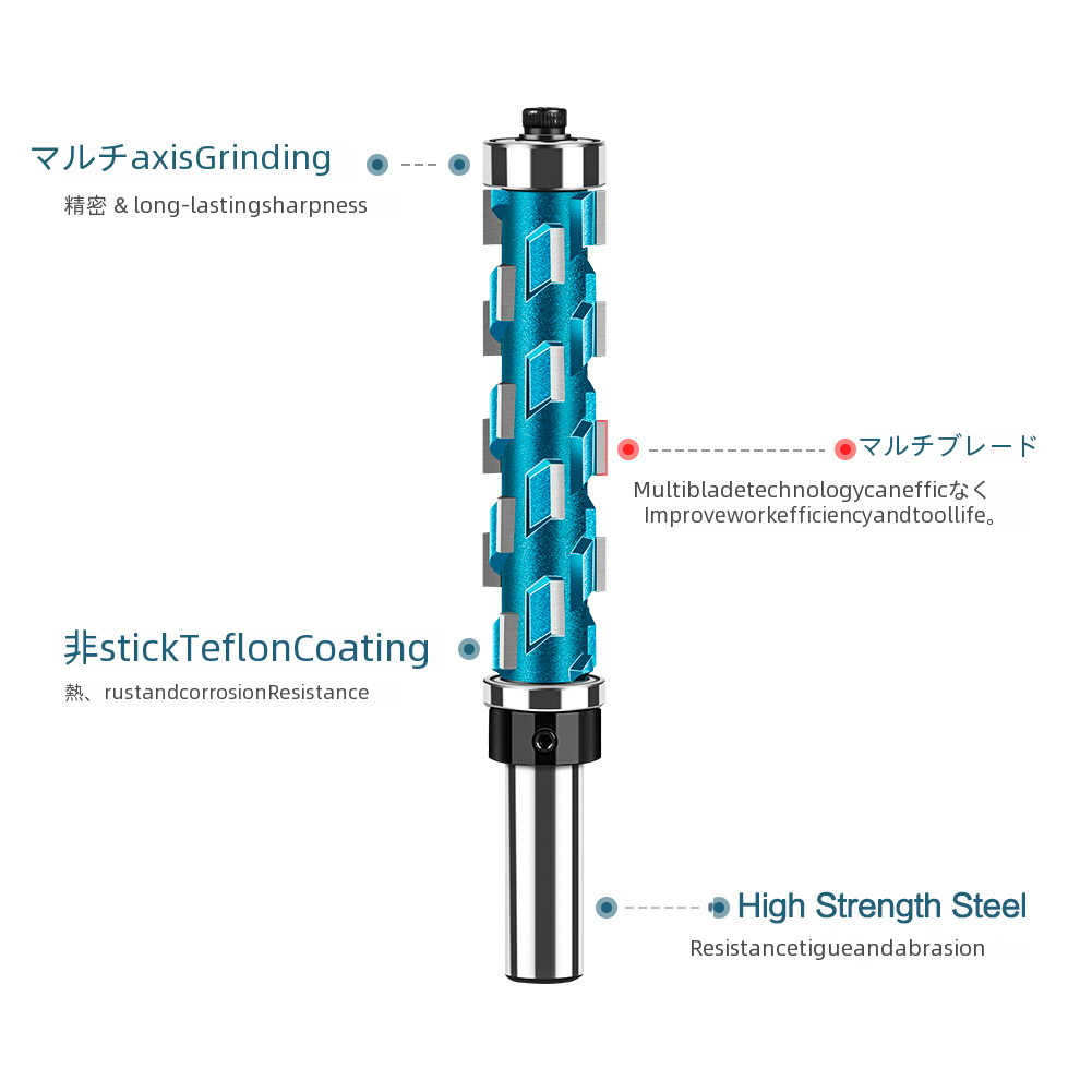 木工ダブルベアリングスパイラルエッジトリミングナイフ使い捨て中空フライスカッターベアリングシミュレーション CNC 彫刻ツール|undefined