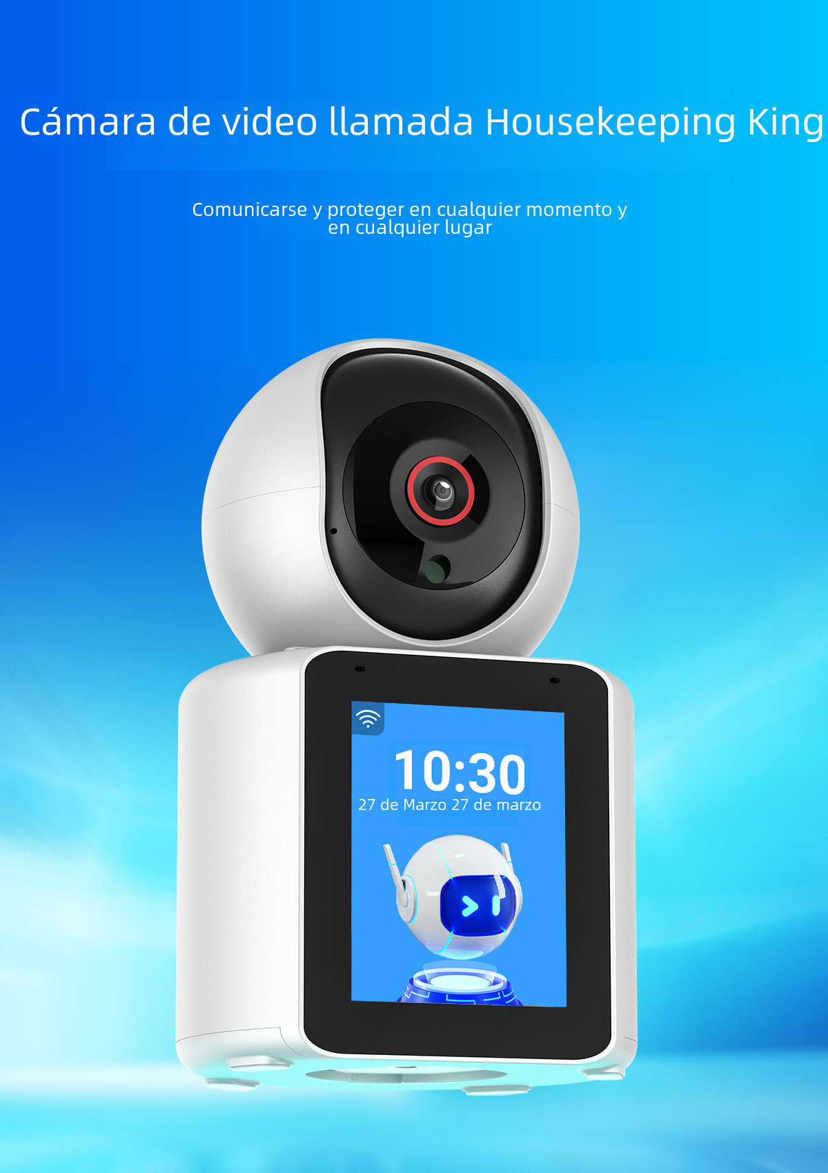 A todo color de dos vías de paso de vídeo de la cámara IP WiFi inteligente de voz de 360 grados de vigilancia de seguridad