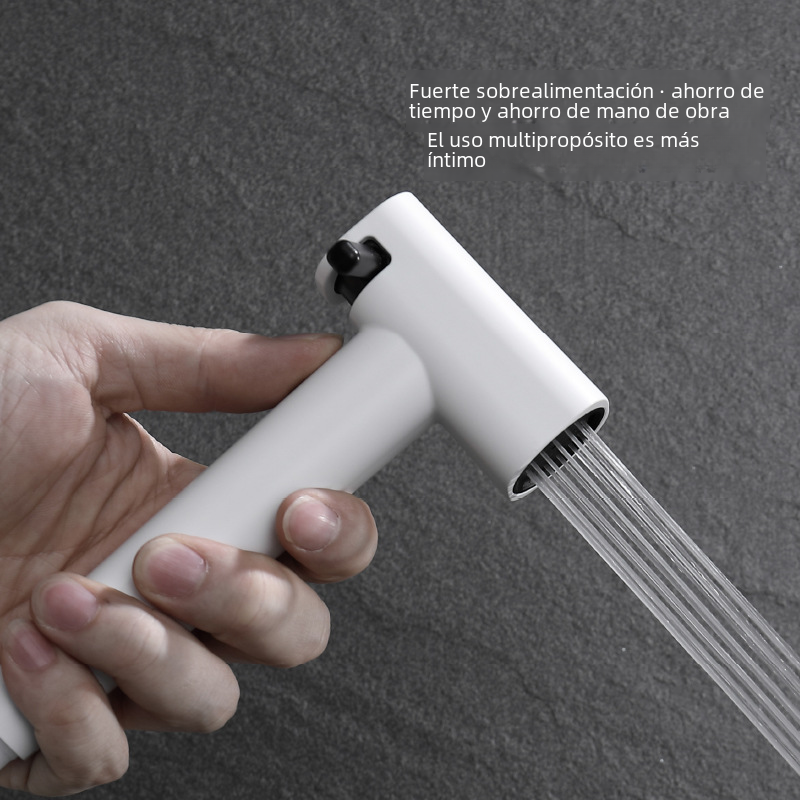 001 Comercio exterior balcón aseo baño limpiador de las mujeres WC accesorio PISTOLA DE PULVERIZACIÓN refuerzo doble 2 dos-función PISTOLA DE PULVERIZACIÓN