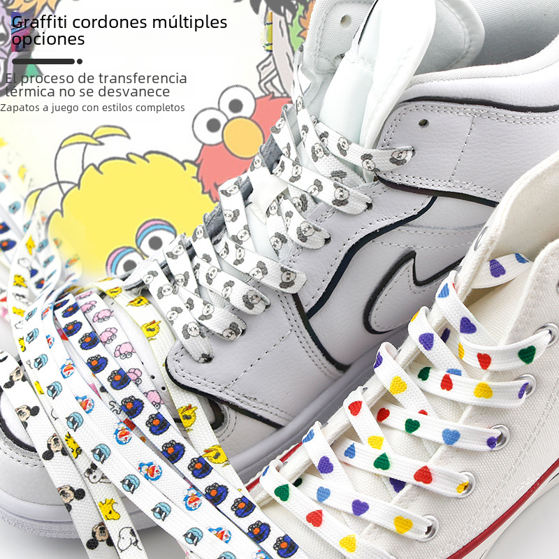 Dibujos animados graffiti cordón Sanrio Ultraman amor AJ1AF1 Air Force One 1970s alta-top low-top de impresión