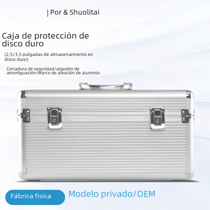 Caja de protección de disco duro caja de almacenamiento caja de seguridad caja de almacenamiento de 14 piezas cerradura de seguridad clasificación de almacenamiento multiusos caja de protección de almacenamiento