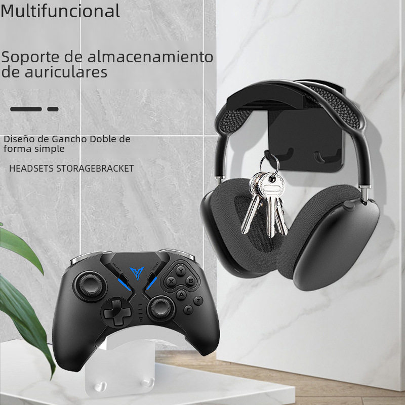 Soporte para auriculares montado en la pared-Free Table E-sports bracket headset bracket gancho rack colgando estante para auriculares