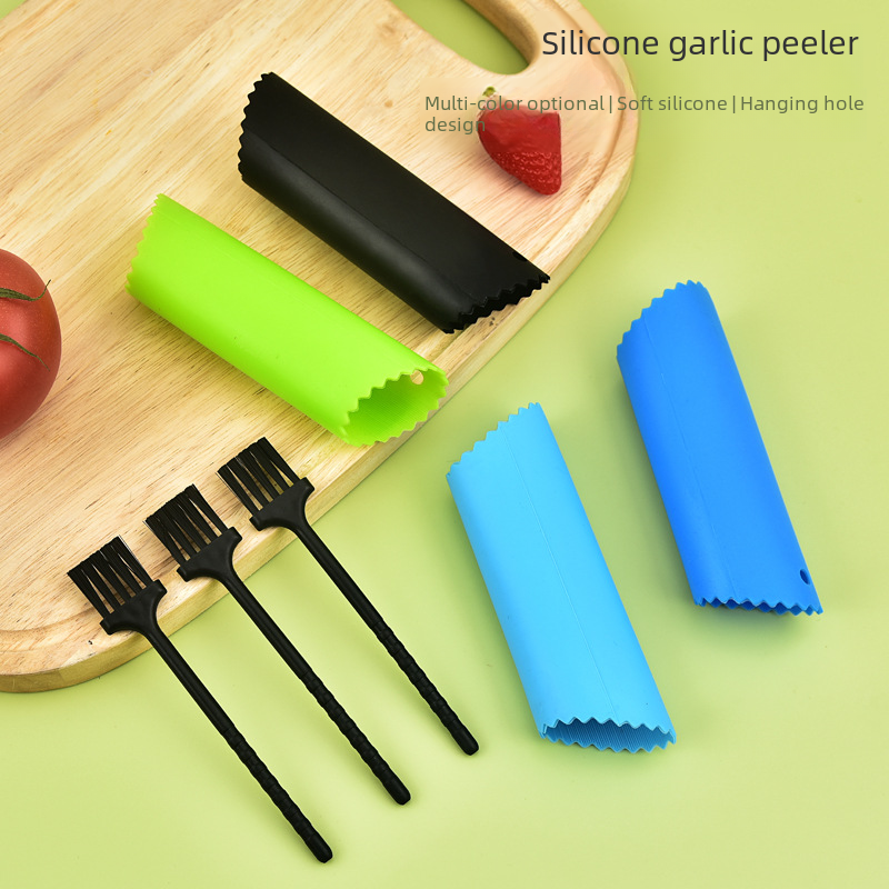 硅膠剝蒜器手動按壓式剝蒜工具搗蒜子去皮手搓剝蒜器廚房小工具