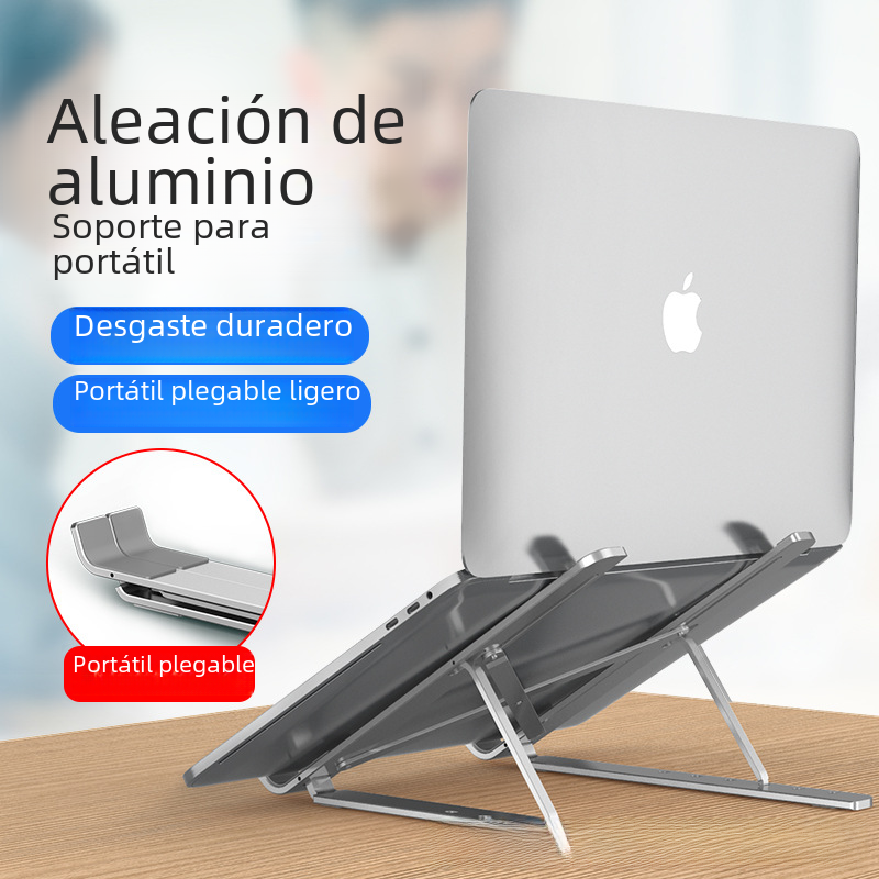 Soporte ajustable portátil para ordenador portátil, elevador de elevación de escritorio, soporte de disipación de calor plegable, accesorios digitales para ordenador