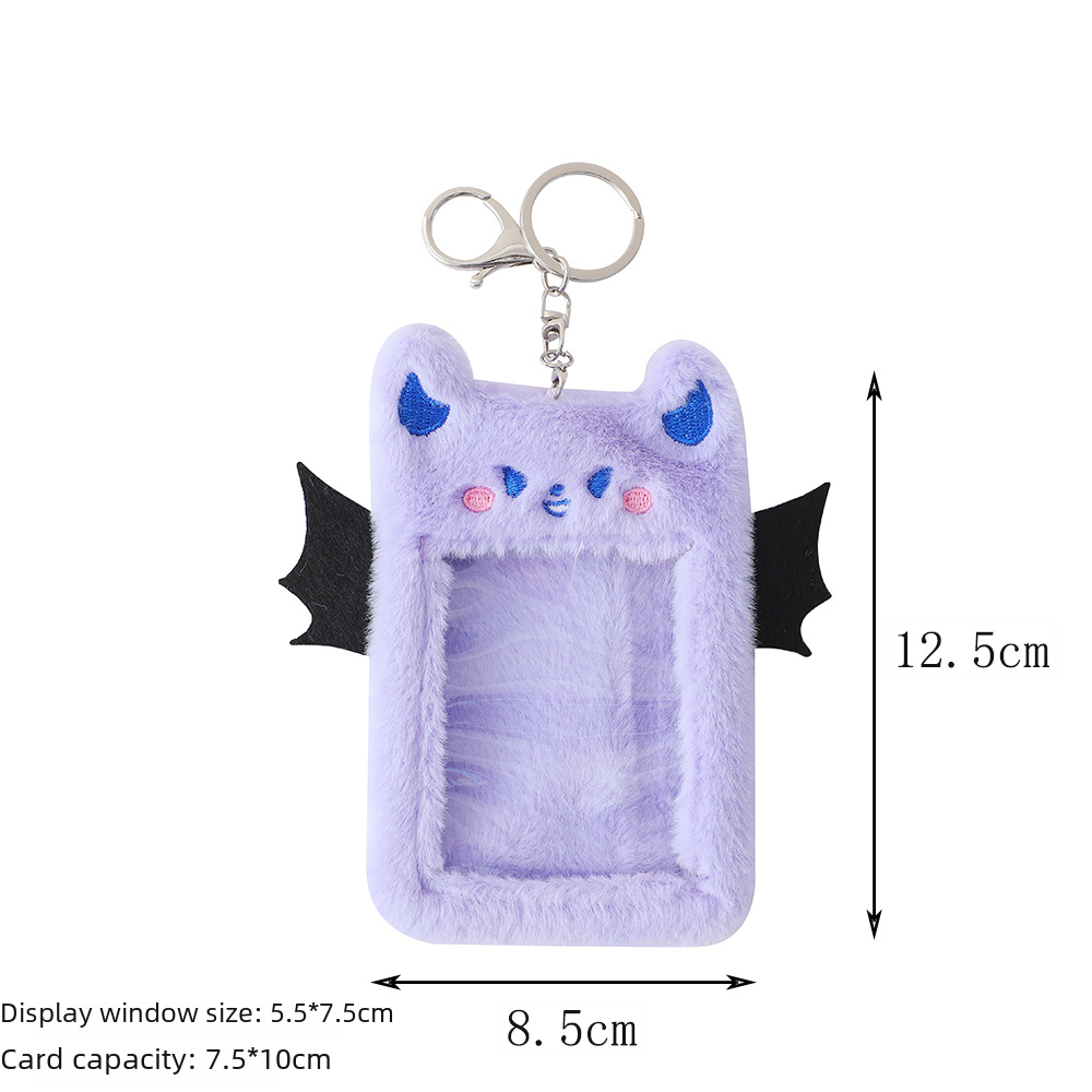 Creative Cute Little Demon Plush Card Case Korean Style Instagram Style Polaroid Mini Card Display Hanger Mini Card Card Holder for Girls